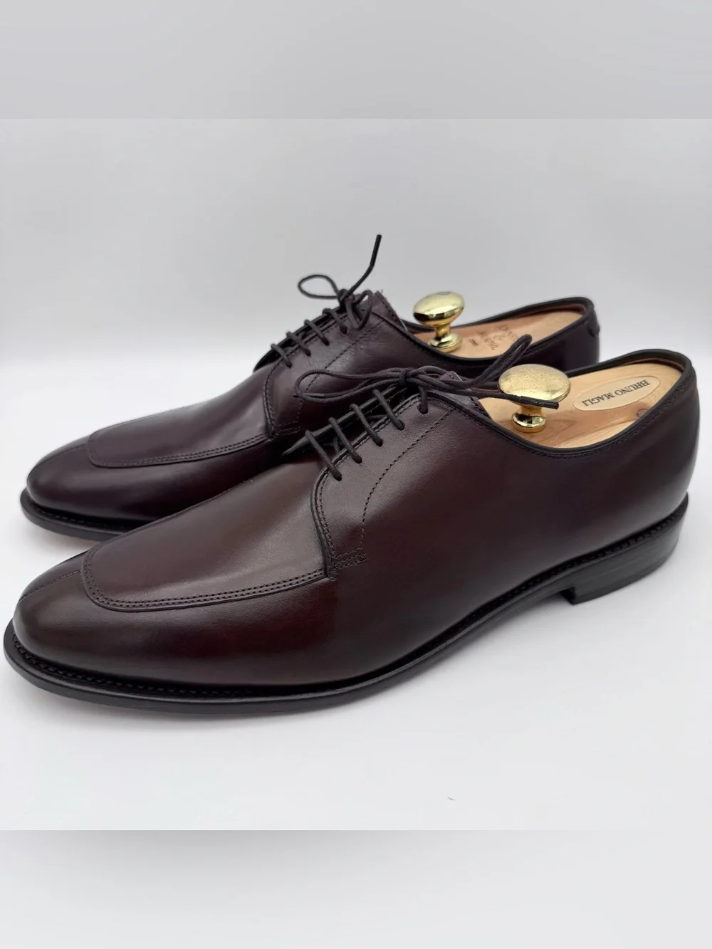 Allen Edmonds Delray Dark Brown Leather Split Toe Oxford Dress Shoes Men's 10.5C